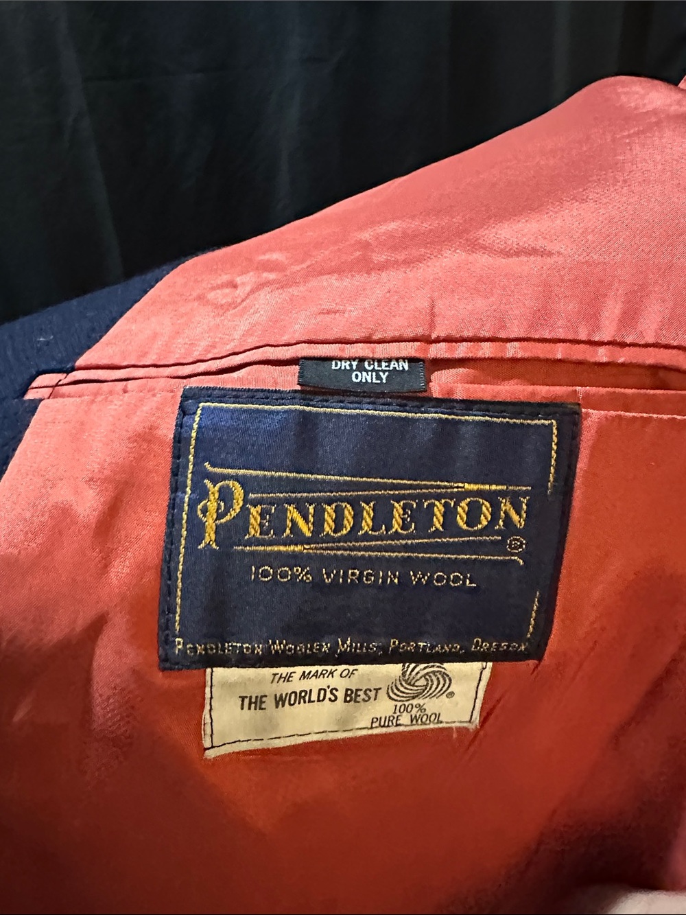 Pendleton Navy Wool Pea Coat Blazer - Picture 3 of 5